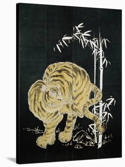 Tiger and Bamboo-null-Stretched Canvas