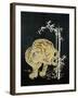 Tiger and Bamboo-null-Framed Giclee Print