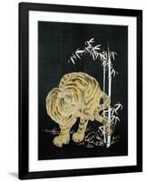 Tiger and Bamboo-null-Framed Giclee Print