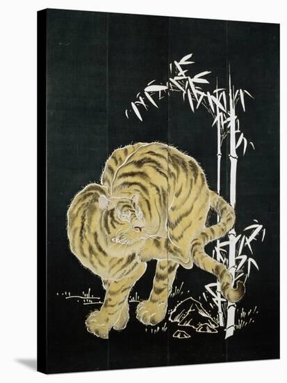 Tiger and Bamboo-null-Stretched Canvas