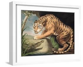 Tiger and Crocodile, Engraved by Charles Turner (1773-1857), Pub. by James Daniell and Co., 1799-James Northcote-Framed Giclee Print