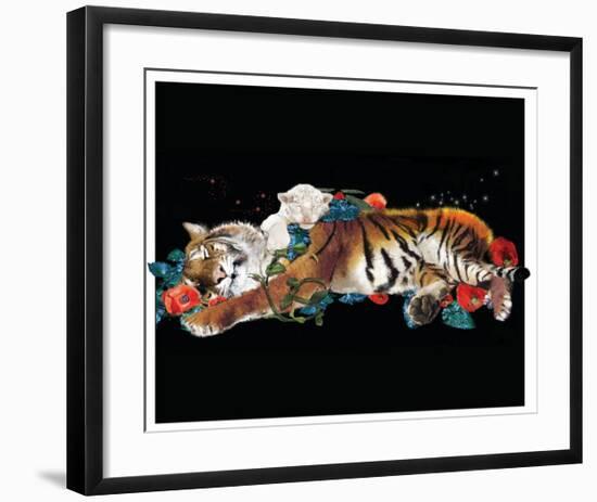 Tiger And Cub-Nancy Tillman-Framed Art Print