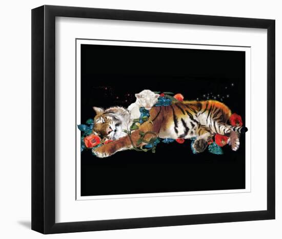 Tiger And Cub-Nancy Tillman-Framed Art Print