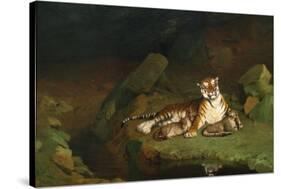 Tiger and Cubs-Jean Leon Gerome-Stretched Canvas