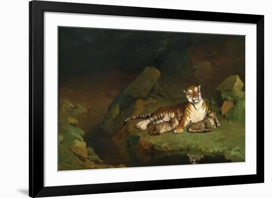 Tiger and Cubs-Jean Leon Gerome-Framed Premium Giclee Print