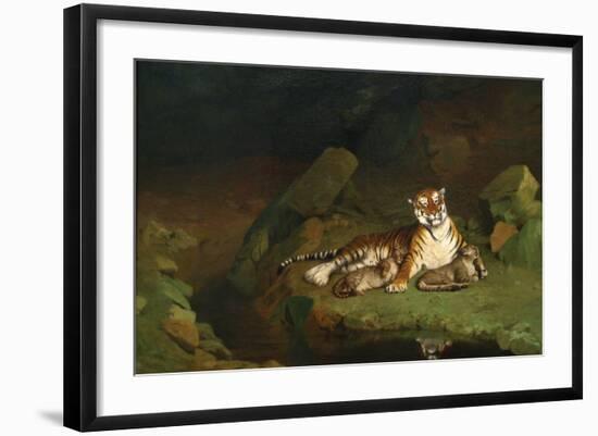 Tiger and Cubs-Jean Leon Gerome-Framed Art Print