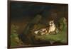 Tiger and Cubs-Jean Leon Gerome-Framed Premium Giclee Print