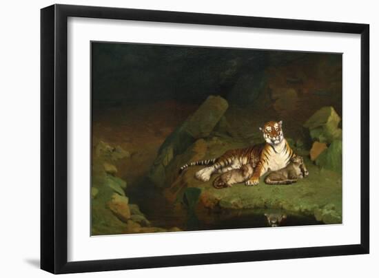 Tiger and Cubs-Jean Leon Gerome-Framed Art Print