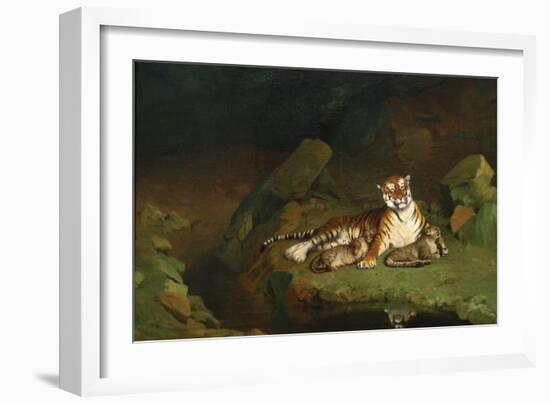 Tiger and Cubs-Jean Leon Gerome-Framed Art Print
