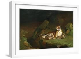 Tiger and Cubs-Jean Leon Gerome-Framed Art Print