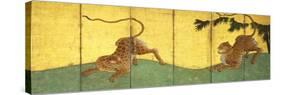 Tiger and Leopard Among Bamboo-null-Stretched Canvas