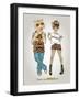 Tiger and Leopard in Swag Style-Olga Angellos-Framed Art Print