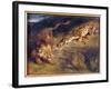 Tiger and Lion-Eugene Delacroix-Framed Giclee Print