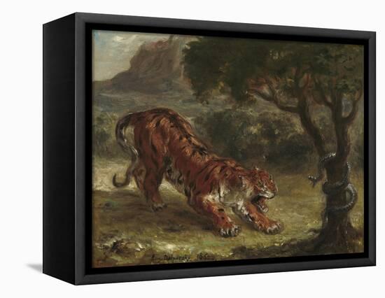 Tiger and Snake, 1862-Eugene Delacroix-Framed Stretched Canvas