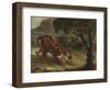 Tiger and Snake, 1862-Eugene Delacroix-Framed Giclee Print