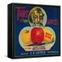 Tiger Apple Crate Label - Watsonville, CA-Lantern Press-Framed Stretched Canvas