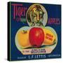 Tiger Apple Crate Label - Watsonville, CA-Lantern Press-Stretched Canvas