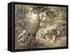 Tiger Attacking a Cattle Train-Samuel Howitt-Framed Stretched Canvas