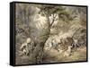 Tiger Attacking a Cattle Train-Samuel Howitt-Framed Stretched Canvas