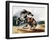 Tiger Attacking a Wild Horse-Eugene Delacroix-Framed Giclee Print