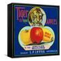 Tiger Brand Apple Label, Watsonville, California-Lantern Press-Framed Stretched Canvas