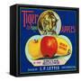 Tiger Brand Apple Label, Watsonville, California-Lantern Press-Framed Stretched Canvas