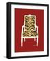 Tiger Chair on Red-Chariklia Zarris-Framed Art Print