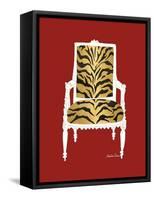 Tiger Chair on Red-Chariklia Zarris-Framed Stretched Canvas