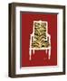 Tiger Chair on Red-Chariklia Zarris-Framed Art Print