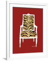 Tiger Chair on Red-Chariklia Zarris-Framed Art Print