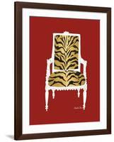 Tiger Chair on Red-Chariklia Zarris-Framed Art Print