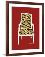 Tiger Chair on Red-Chariklia Zarris-Framed Art Print