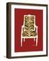 Tiger Chair on Red-Chariklia Zarris-Framed Art Print