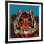 Tiger Chief Blue-Sharon Turner-Framed Art Print