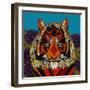 Tiger Chief Blue-Sharon Turner-Framed Art Print