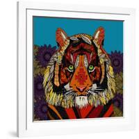 Tiger Chief Blue-Sharon Turner-Framed Art Print