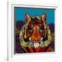 Tiger Chief Blue-Sharon Turner-Framed Art Print