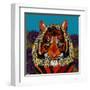 Tiger Chief Blue-Sharon Turner-Framed Art Print