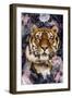 Tiger Deep Floral-Kimberly Allen-Framed Art Print