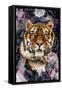 Tiger Deep Floral-Kimberly Allen-Framed Stretched Canvas