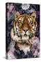 Tiger Deep Floral-Kimberly Allen-Stretched Canvas