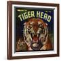 Tiger Head Brand - Redlands, California - Citrus Crate Label-Lantern Press-Framed Art Print