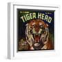 Tiger Head Brand - Redlands, California - Citrus Crate Label-Lantern Press-Framed Art Print