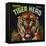 Tiger Head Brand - Redlands, California - Citrus Crate Label-Lantern Press-Framed Stretched Canvas