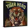 Tiger Head Brand - Redlands, California - Citrus Crate Label-Lantern Press-Stretched Canvas