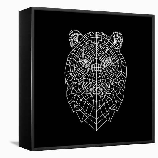 Tiger Head Mesh-Lisa Kroll-Framed Stretched Canvas
