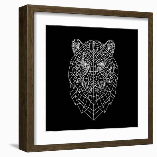 Tiger Head Mesh-Lisa Kroll-Framed Art Print