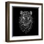 Tiger Head Mesh-Lisa Kroll-Framed Art Print