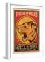 Tiger Head Safety Matches-null-Framed Art Print