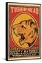 Tiger Head Safety Matches-null-Framed Stretched Canvas